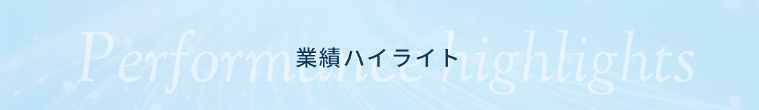 業績ハイライト
